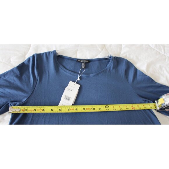 New w/Tags Eileen Fisher -Round Neck, Asymmetric Viscose Jersey Dress, S fits M - Picture 11 of 11